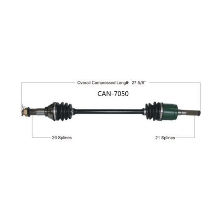 Wide Open OE Replacement CV Axle CAN AM FRONT RIGHT MAVERICK XC/XXC 1000 17-18 CAN-7050
